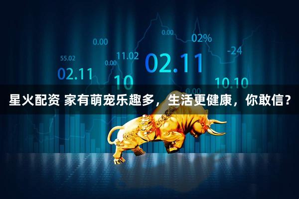 星火配资 家有萌宠乐趣多，生活更健康，你敢信？